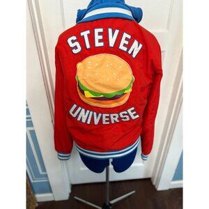 Steven Universe Red + Blue Hooded Burger Jacket Cartoon Network XS Mens
